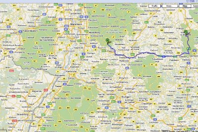Tuesday 13 July, 2010    We leave Rothenburg and travel 130 kms to Neckarbischofsheim to stay overnight in a small Gasthof. We're north of Stuttgart and not that far from Strasbourg.